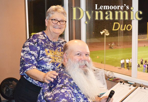 Longtime community icons Joe and Kathy Neves at a recent football game.